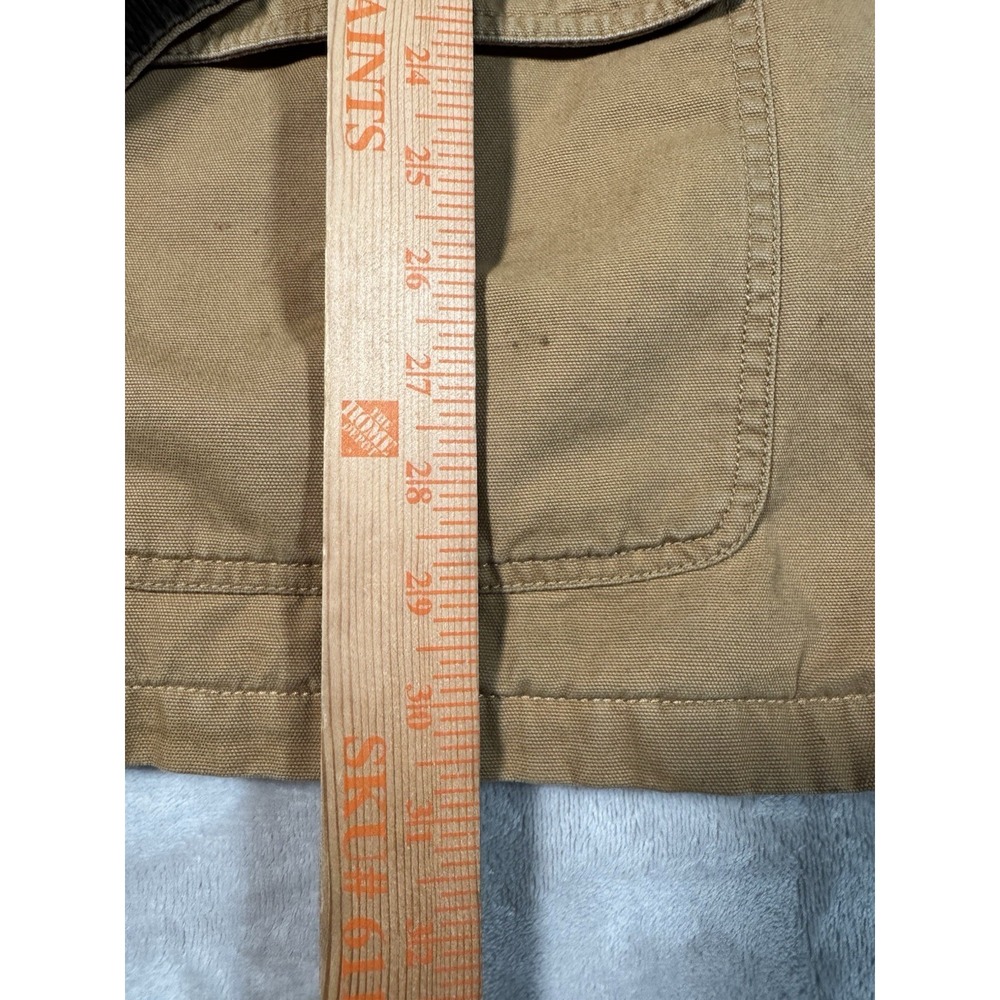 Vtg Lands End Barn Jacket Chore Coat XL (46-48) Camel Tan Patch Pockets - Picture 7 of 9